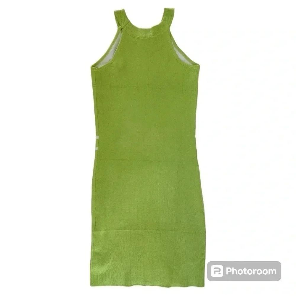 NWT Monali knit bodycon lime green dress size M/L - Picture 5 of 5
